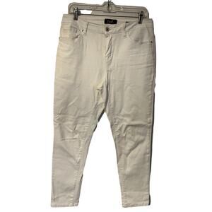Earl Jean Pants Womens Tag Size 12 Skinny Ankle White Cotton Blend Pants